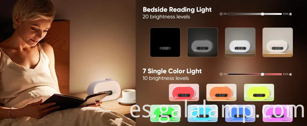 Bluetooth White Noise Sleep Monitor con despertador RGB